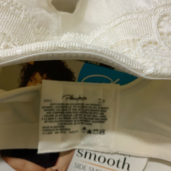 Playtex Bra Love My Curves Side Smoothing Wirefree Tru Support Ivory Pearl 40D - Picture 9 of 10